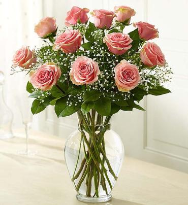 Rose Elegance 12 or 24 Premium Long Stem Roses-Pink