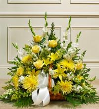 Yellow and White Mixed Fireside Basket