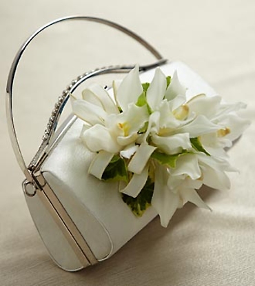 White Purse Corsage