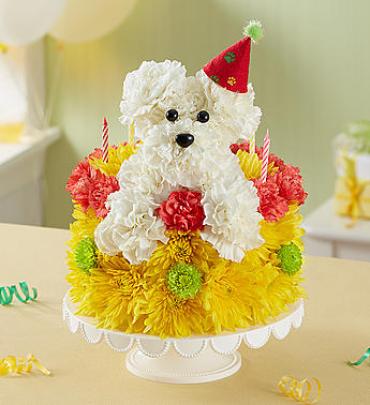 Birthday Wishes Flower Cake Pupcake