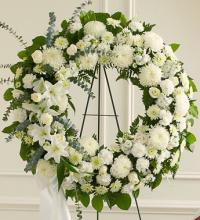 All White Standing Wreath